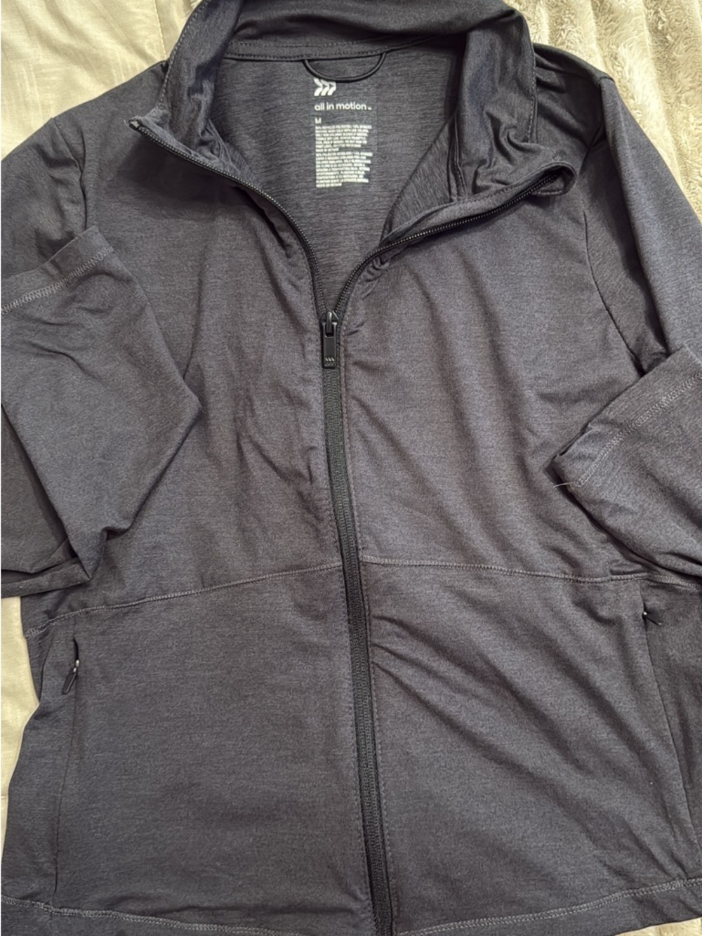 all in motion Charcoal Black Full-Zip Active medium Jacket